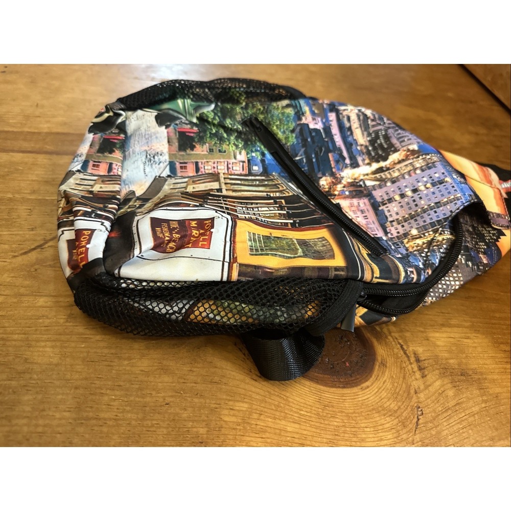 San Francisco Downtown Trolley‎ Sling Shoulder Bag Mesh Back - Picture 7 of 7